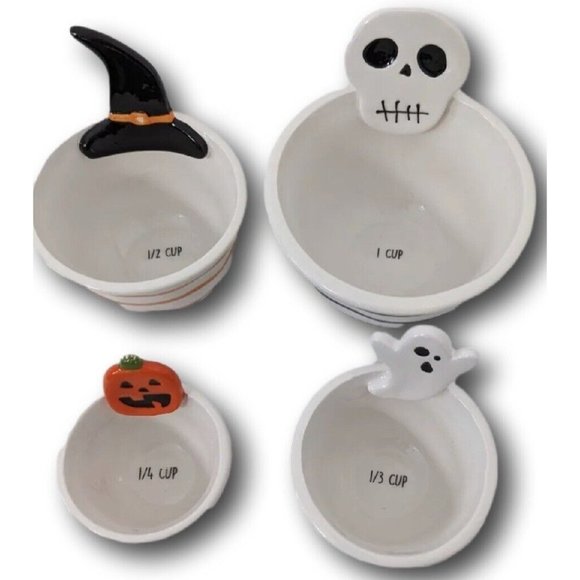 The Bake Shop Halloween Measuring Cups Ghost Pumpkin Witch Skeleton - Picture 5 of 6